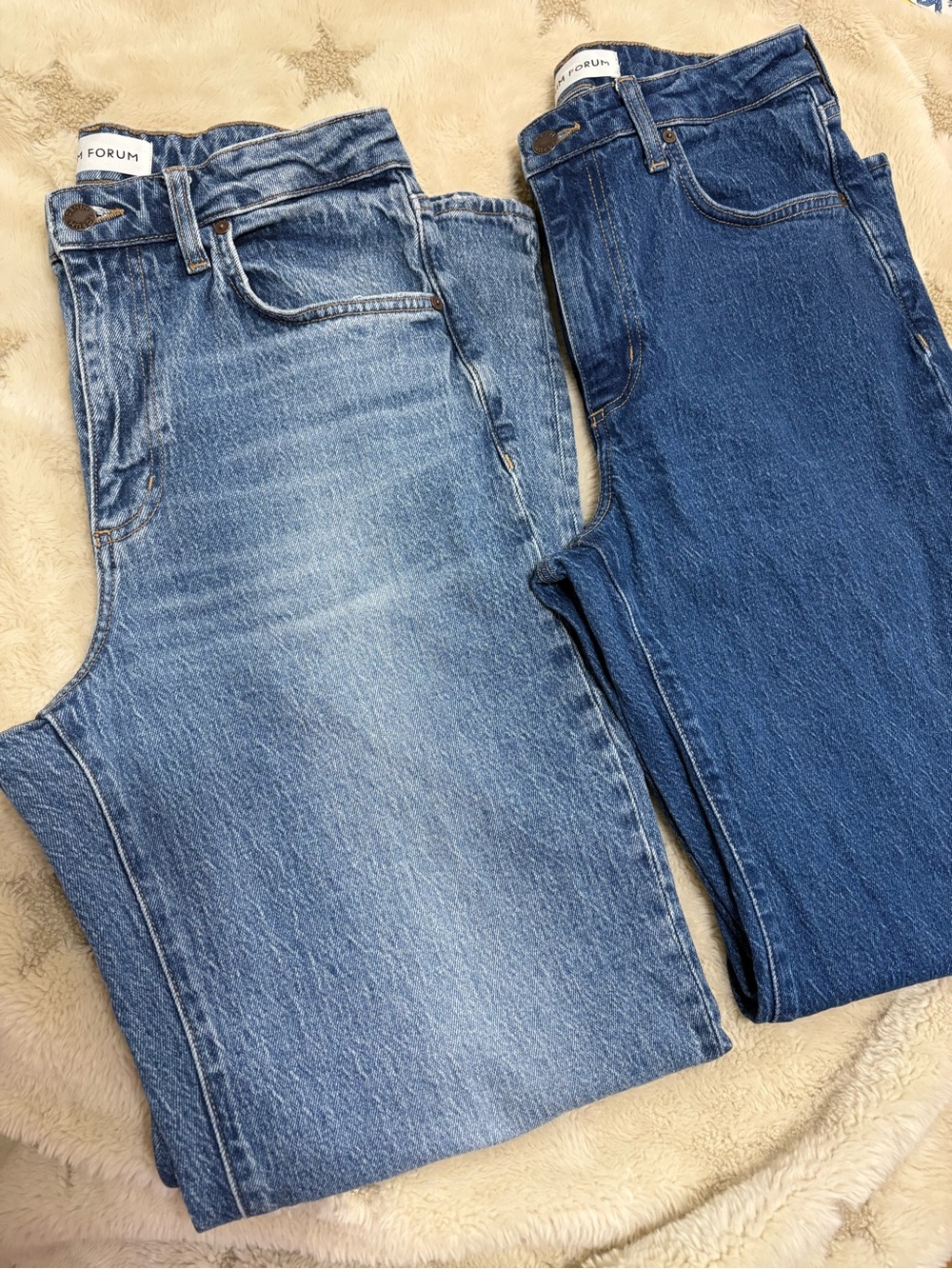 Denim Forum Women’s High Waisted and Wide Legged Jeans Size 29